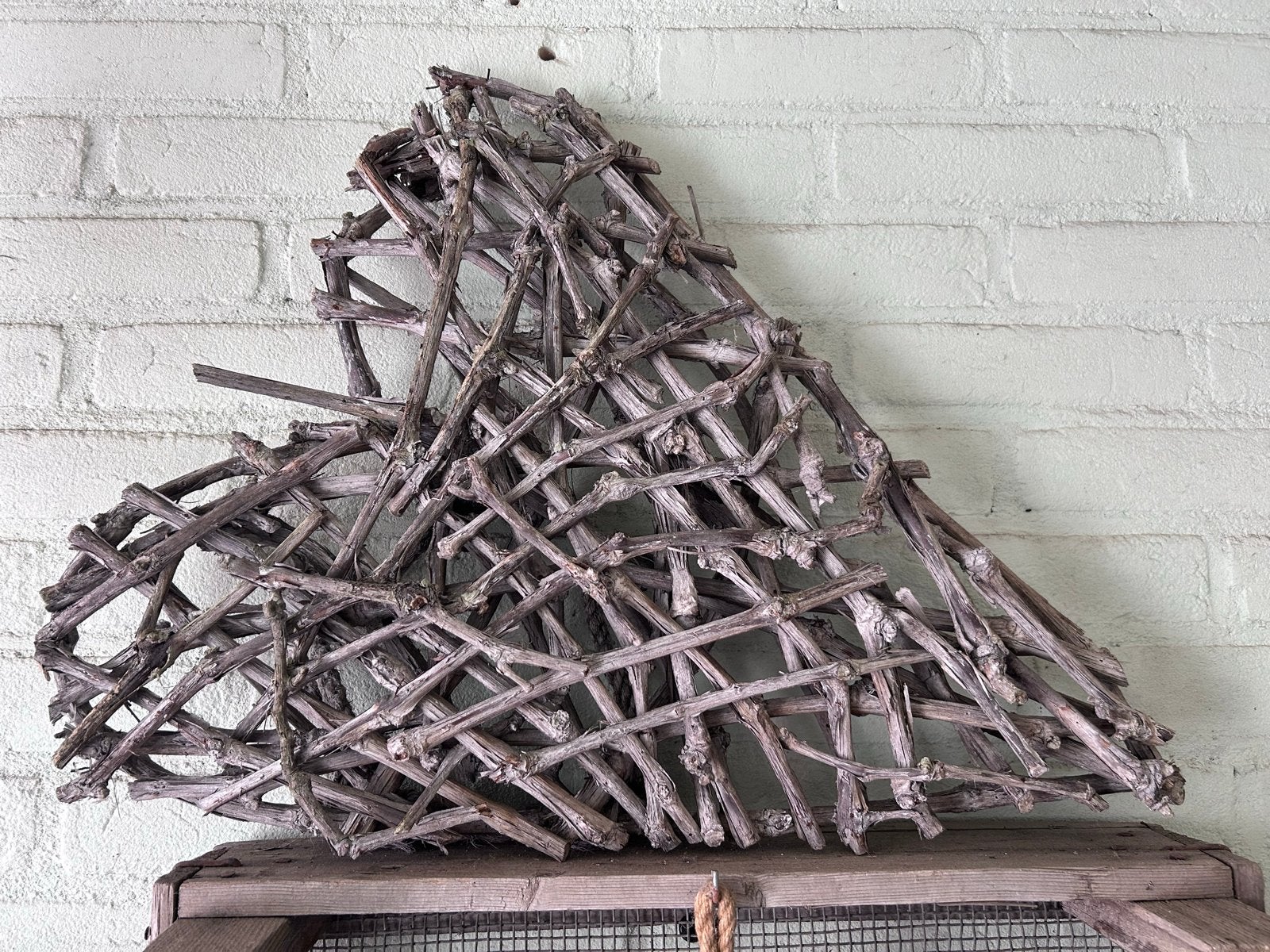 Decoratief houten hart van 50 cm, Ophalen of Verzenden, Gebruikt, Hout, Landelijk