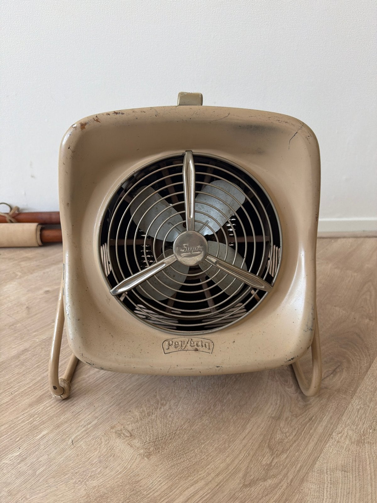 Vintage Super Perfecta Ventilator - Jaren '50/'60 Design, Ophalen of Verzenden, Gebruikt, Vloerventilator