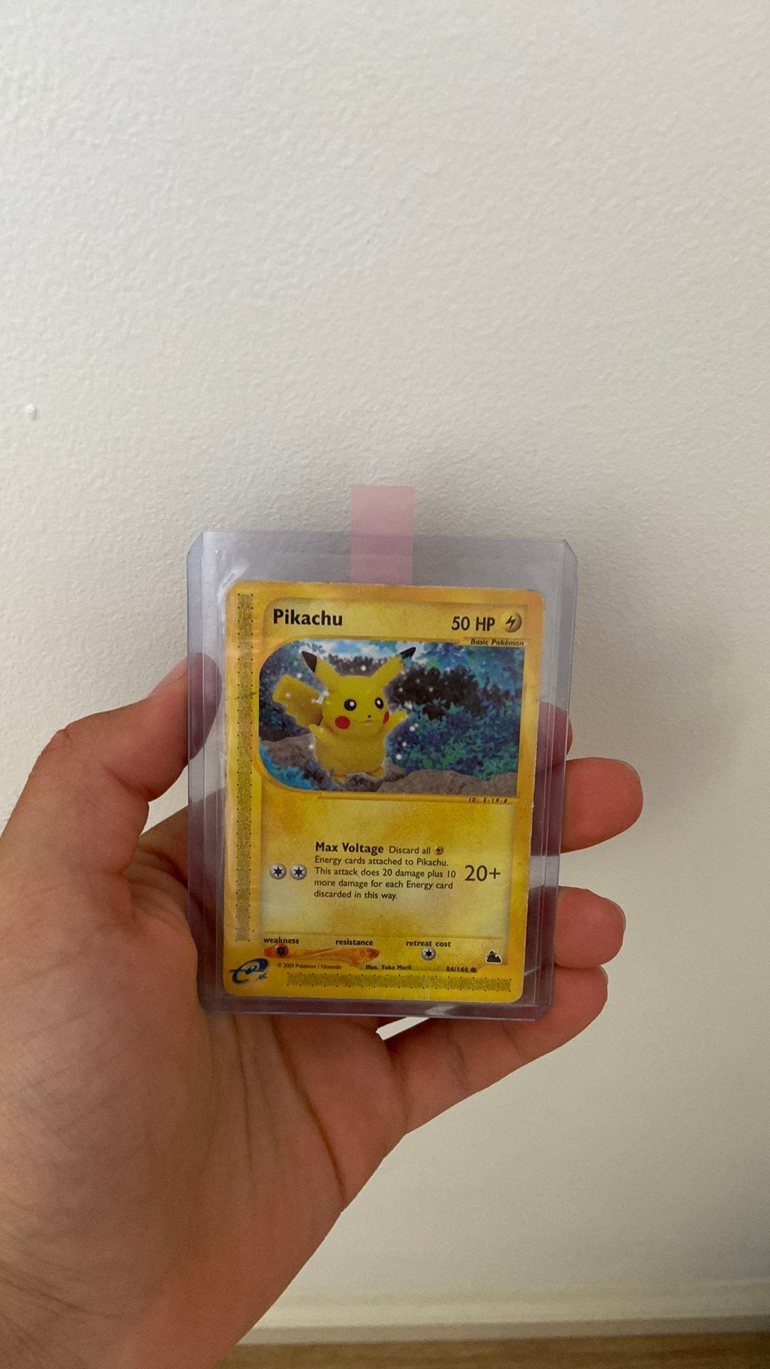 Pikachu non holo 84/144, Ophalen of Verzenden, Zo goed als nieuw