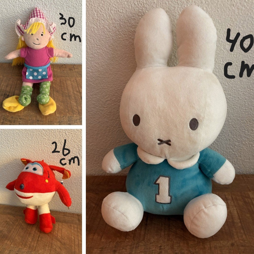 Knuffels Nijntje, Fien, Super Wings. Prima & ZGAN Zie foto's, Ophalen of Verzenden, Zo goed als nieuw, Overige typen