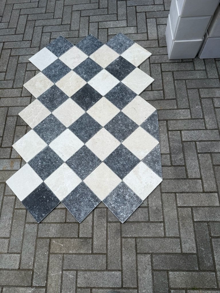 tegels belgisch hardsteen (nieuw), Doe-het-zelf en Verbouw, Tegels, Ophalen, Hardsteen, Nieuw, Minder dan 20 cm