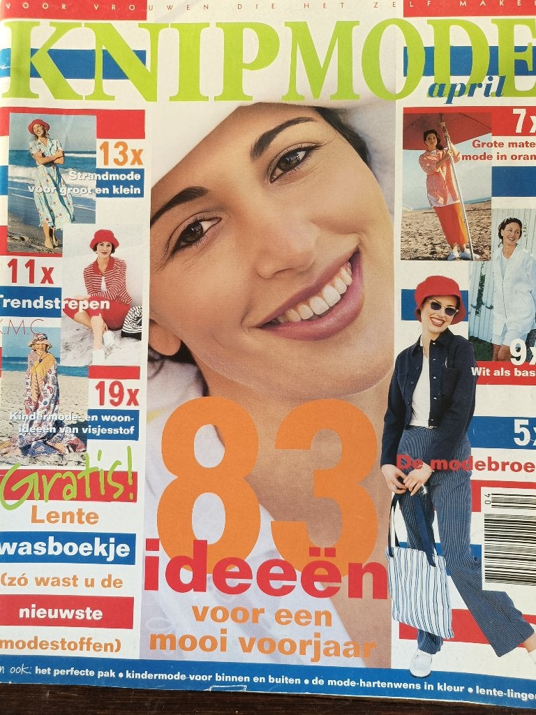 Knipmode april 1997 83 ideeën voor het voorjaar, Hobby en Vrije tijd, Kledingpatronen, Ophalen of Verzenden, Zo goed als nieuw