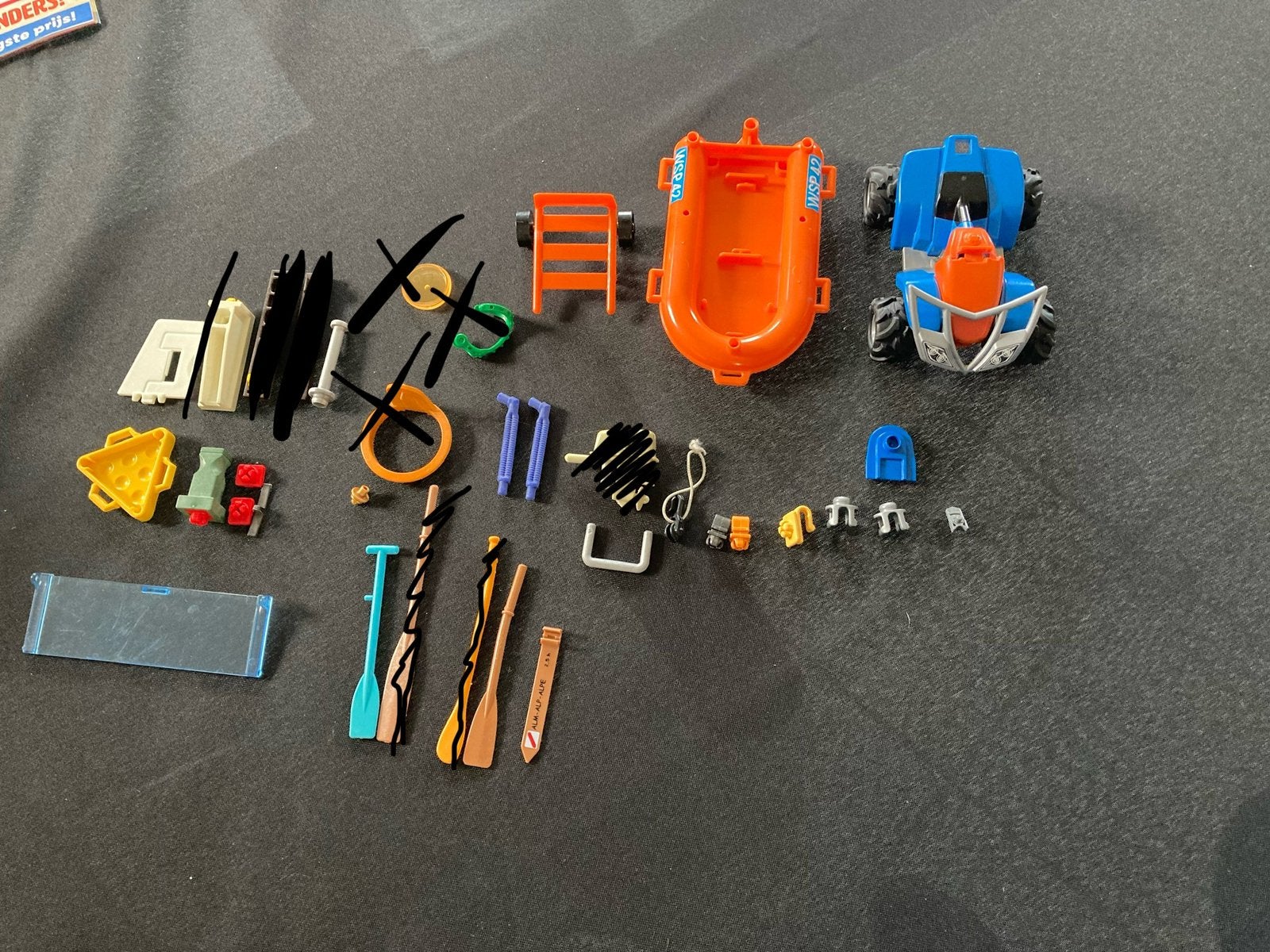 Playmobil oranje bootje ed.., Ophalen of Verzenden, Zo goed als nieuw