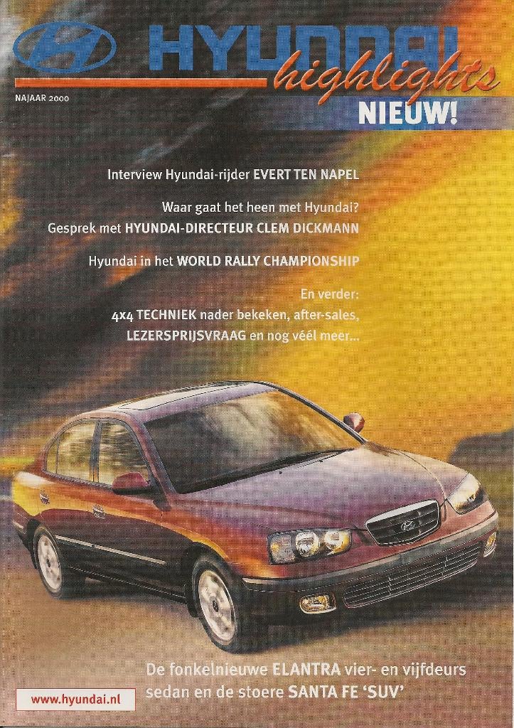 Magazine Hyundai highlights, najaar 2000, Ophalen of Verzenden, Nieuw, Overige merken