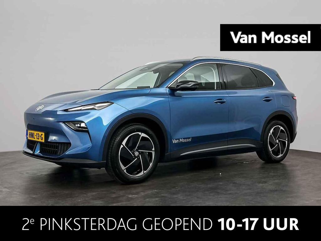 MG MGS5 EV 64kWh Luxury | Leder | Stoel + Stuurverwarming |, Auto's, 12 maanden, Achterwielaandrijving, 1700 kg, Blauw