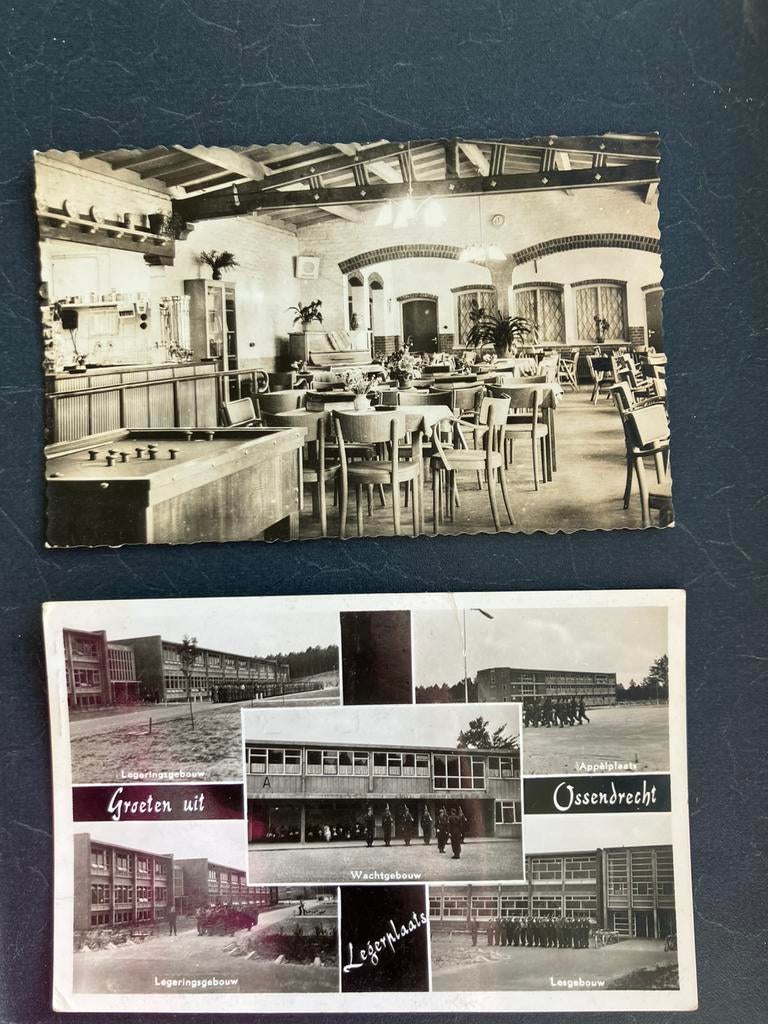 Ossendrecht twee ansichtkaarten legerplaats, Verzamelen, Ophalen of Verzenden, Voor 1940, Zo goed als nieuw