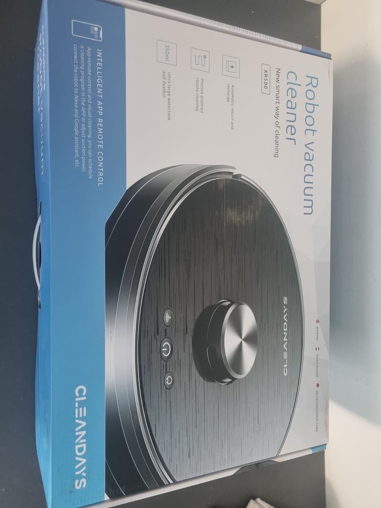 CLEANDAYS Robot Stofzuiger XR500 - in doos, Nieuw, Ophalen of Verzenden, Minder dan 20 cm, Bestuurbaar via app