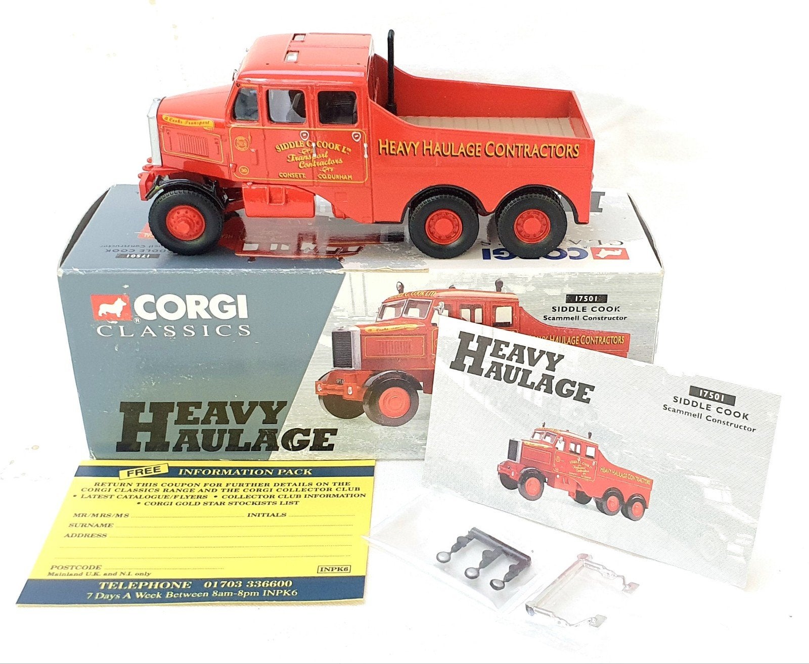 Corgi Heavy Haulage 1:50 Scammell Contractor Siddle Cook MIB, Ophalen of Verzenden, Nieuw, Bus of Vrachtwagen, Corgi