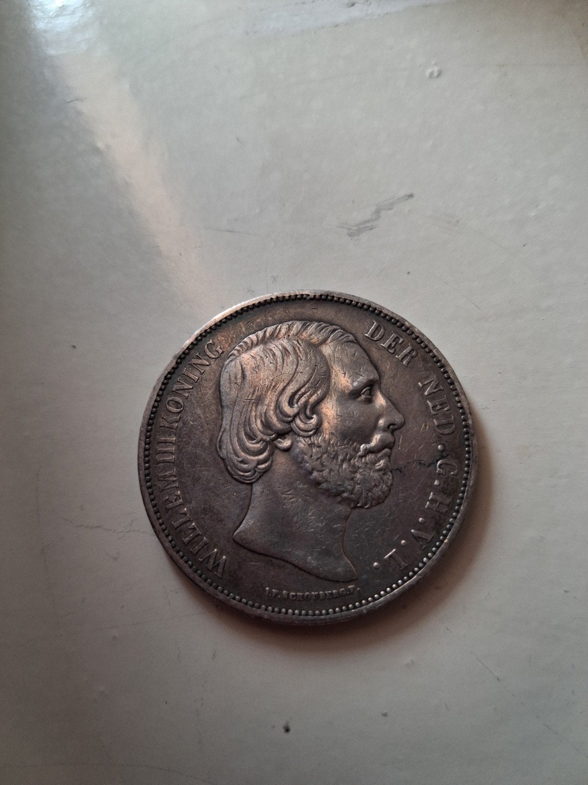 Zilveren 2½ Gulden Koning Willem III 1871, Koning Willem III, Zilver, Ophalen of Verzenden, Losse munt