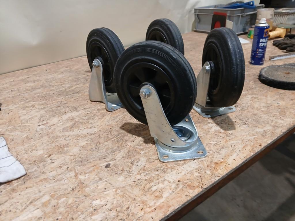 4 Heavy-Duty Wicke  Zwenkwielen  Bokwielen, Ophalen of Verzenden, Wicket, Bokwielen, Zwenkwielen