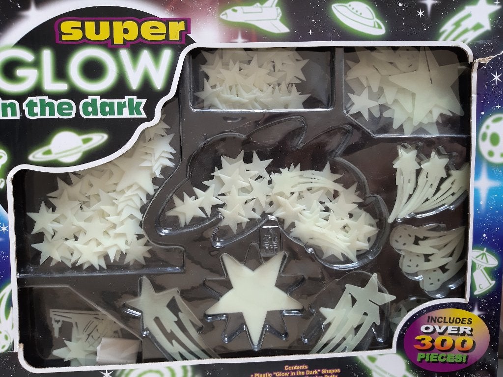 glow in the dark set raam - muur decoratie, Kinderen en Baby's, Kinderkamer | Inrichting en Decoratie, Ophalen of Verzenden, Zo goed als nieuw