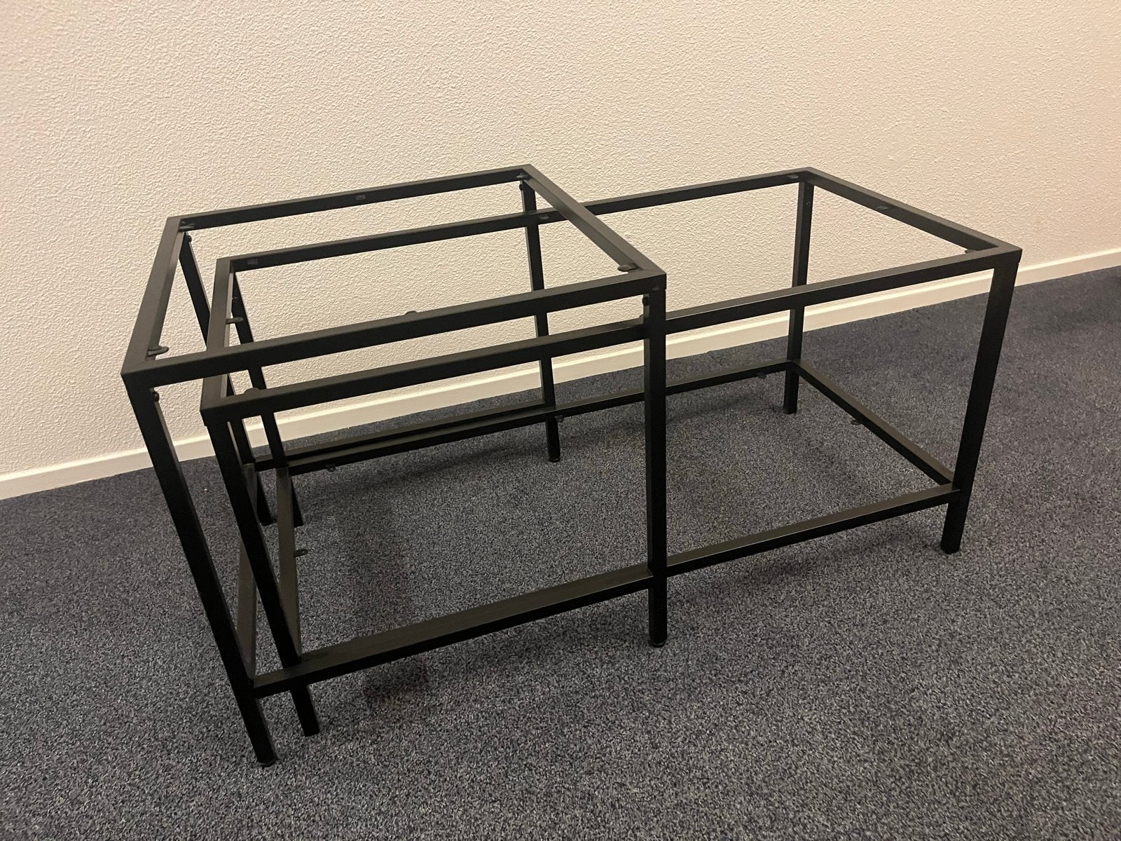 Set van 2 metalen salontafel onderstellen, Gebruikt, 100 tot 150 cm, Metaal, Minder dan 50 cm