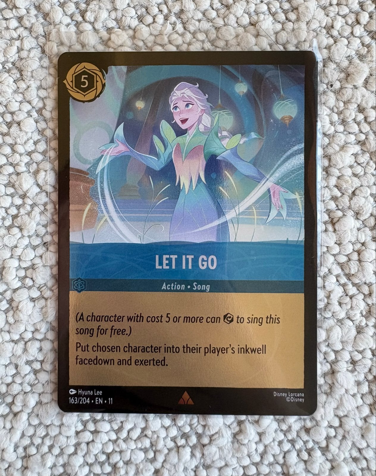 Disney Lorcana Winterspell Rare: Let It Go Foil [163/204], Ophalen of Verzenden, Nieuw, Losse kaart, Foil