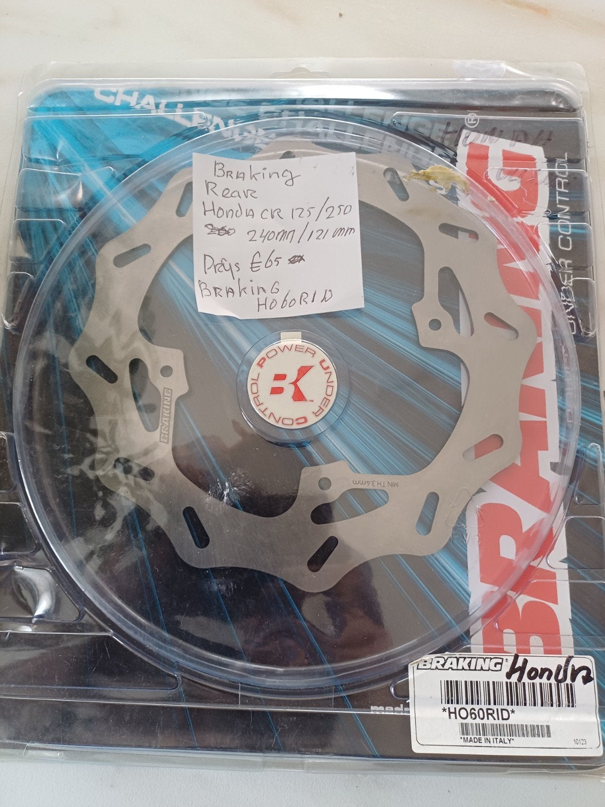 Honda cr crossmotor BRAKING REAR nieuwe remschijf, Motoren, Ophalen