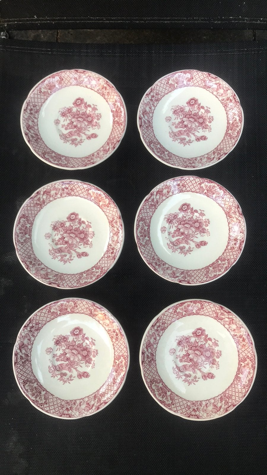6 Mason’s Stratford schotels/bordjes rood, Ophalen of Verzenden