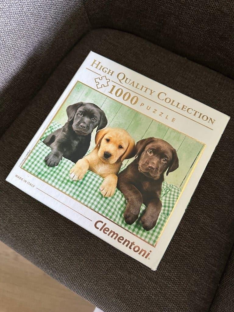 puzzel Clementoni "Labradors", Ophalen of Verzenden, 500 t/m 1500 stukjes, Zo goed als nieuw, Legpuzzel