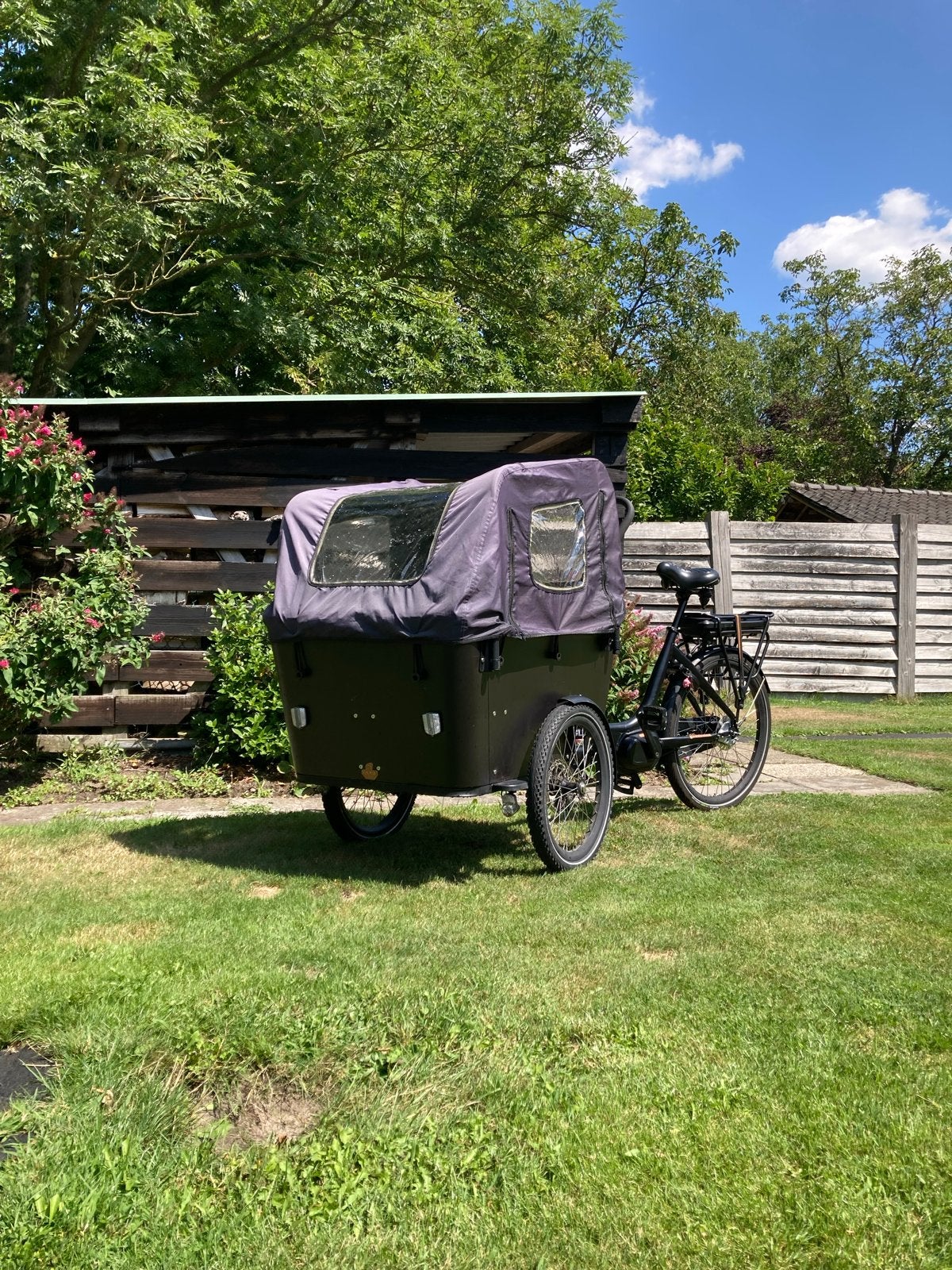 Te koop Vogue Carry 3 bakfiets, 4 kinderen of meer, Gebruikt, Elektrisch, Schijfrem