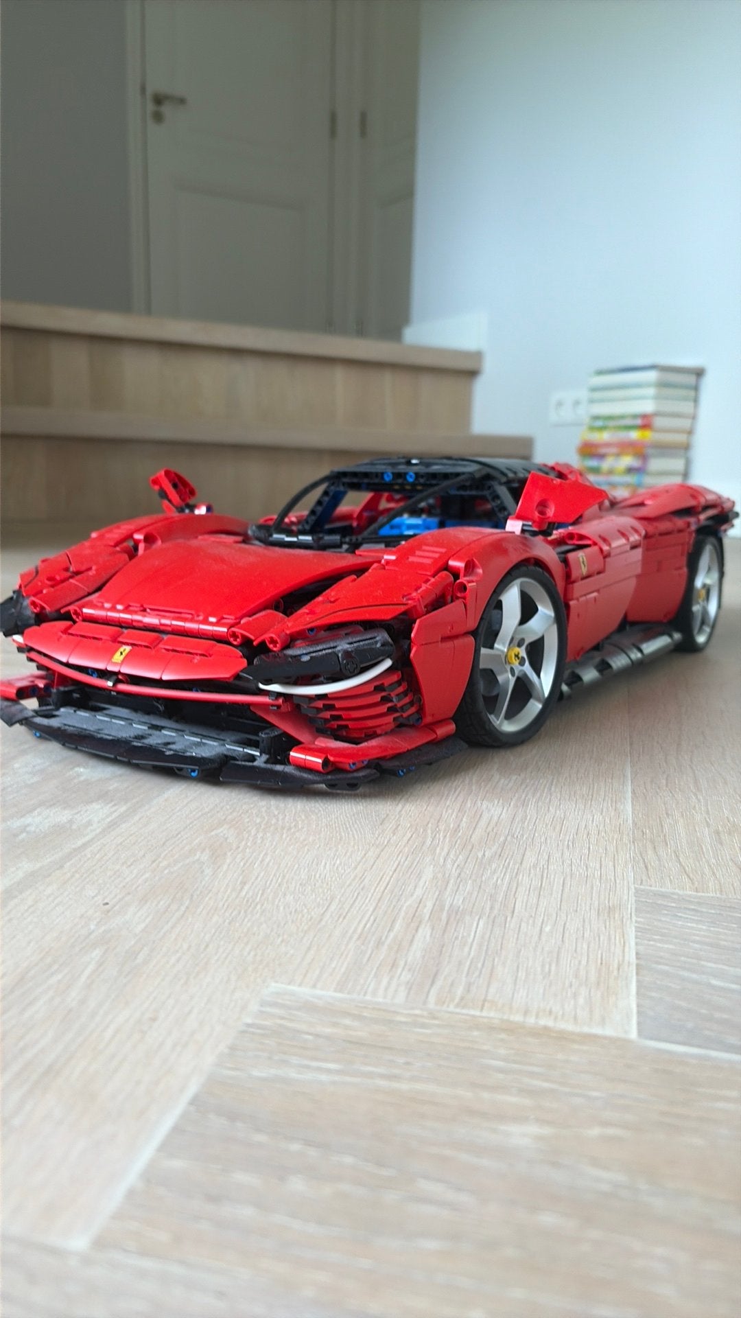 Rode ferarri auto lego met doos., Ophalen of Verzenden, Zo goed als nieuw