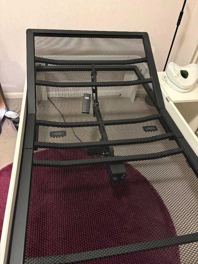 Auping bed wit, Ophalen, Eenpersoons, Wit, 200 cm