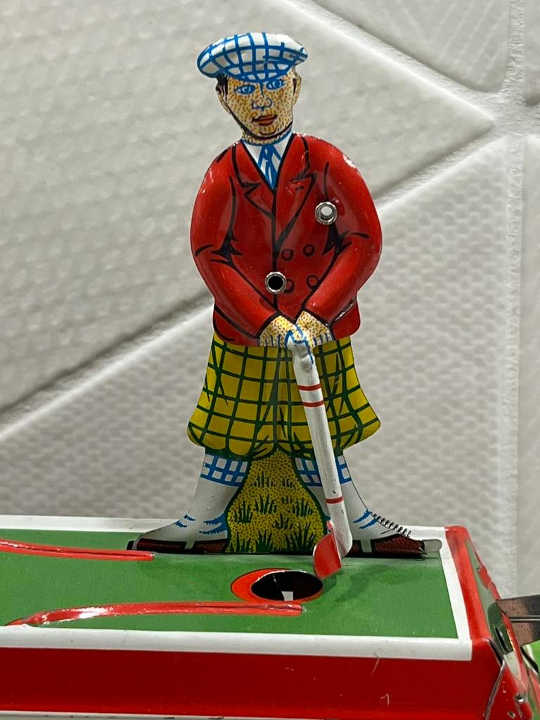 Vintage blikken speelgoed tafelgolf spel –Germany – met doos, Verzenden