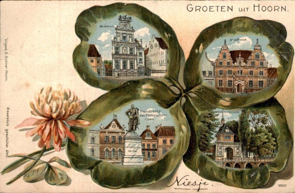 Hoorn - Standbeeld - Jan Pieterszoon Coen, Ophalen of Verzenden, Voor 1920, Gelopen, Noord-Holland