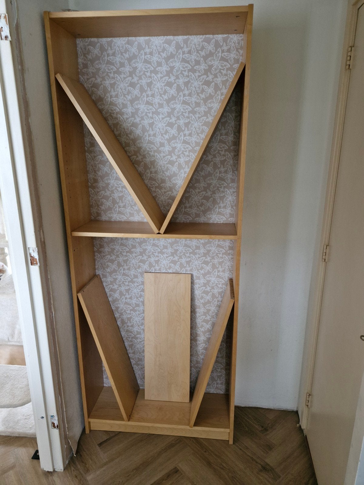 Gepersonaliseerde Billy Boekenkast met Vlindermotief, Ophalen, Met plank(en), Gebruikt, 200 cm of meer