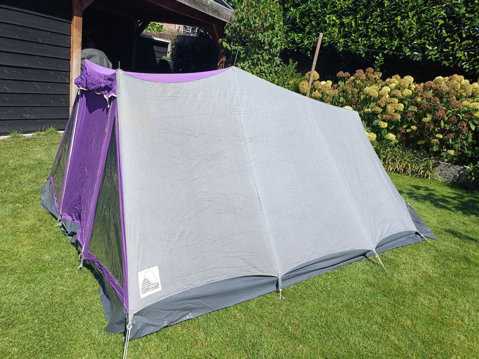 BiWak 150 katoenen 3-persoons festivaltent met voortent, Ophalen of Verzenden, Gebruikt, Tot en met 3