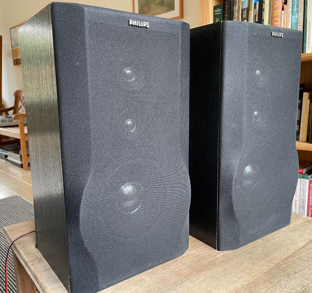 Phillips drieweg speakerboxen AK245/30, Audio, Tv en Foto, Luidsprekers, Ophalen, Gebruikt, Minder dan 60 watt, Philips