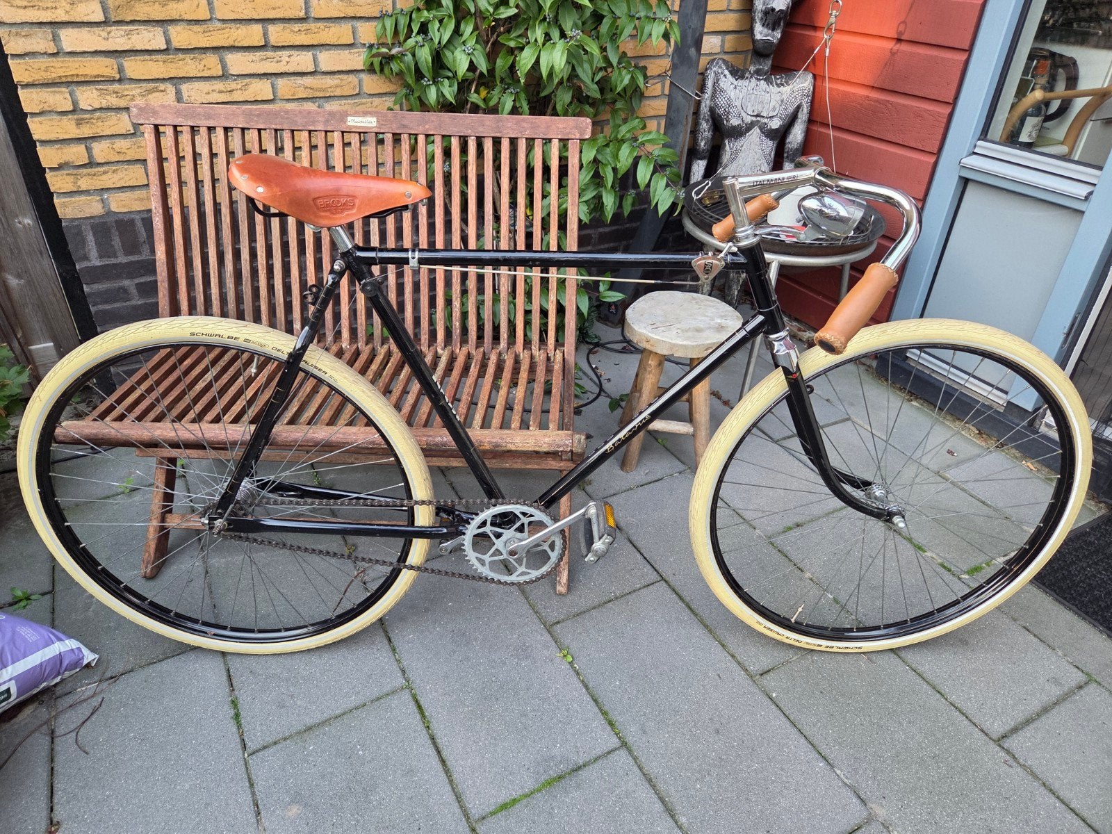 retro vintage herenfiets, Fietsen en Brommers, Ophalen, Gebruikt, Velgrem, Versnellingen