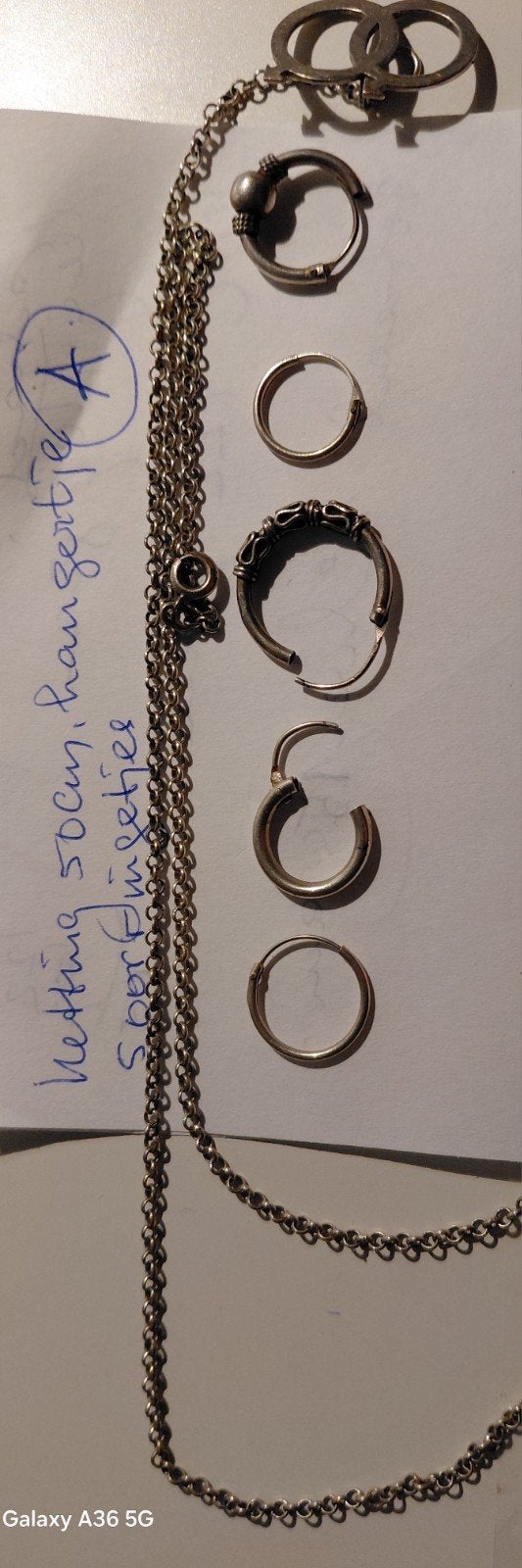 mannensieraden A, Verzenden, Overige materialen