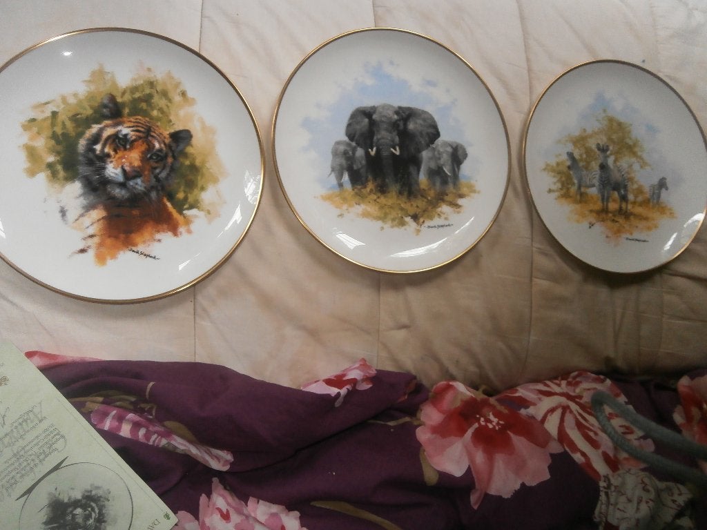 Wild Life Collection, 7 Mooie porceleinen dierenborden Gaaf, Ophalen