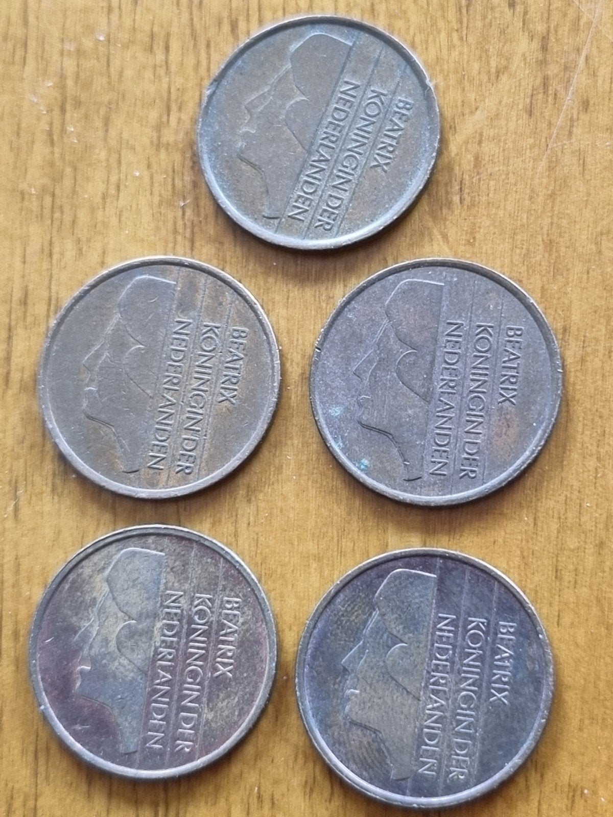 Setje van 5 Nederlandse 5 cent munten Koningin Beatrix, Ophalen of Verzenden, Koningin Beatrix, 5 cent, Setje