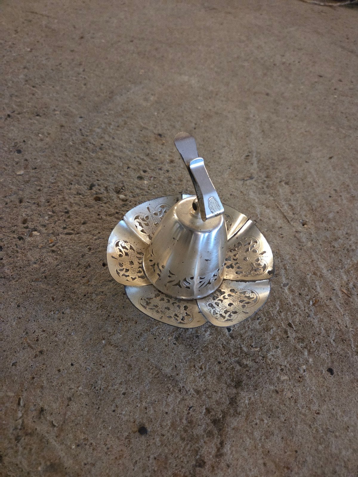 Zilverkleurige suikertang met schaaltje, decoratief, Ophalen of Verzenden