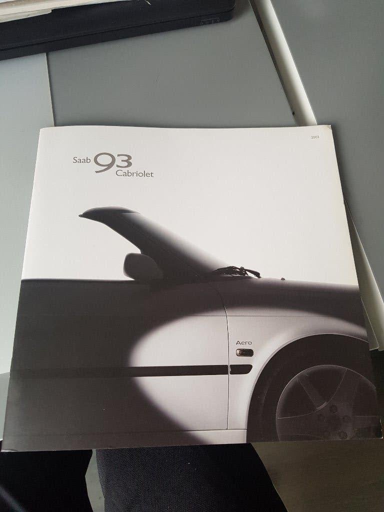 Folder - Saab 9-3 Cabriolet (2003), Boeken, Ophalen of Verzenden, Zo goed als nieuw, Overige merken