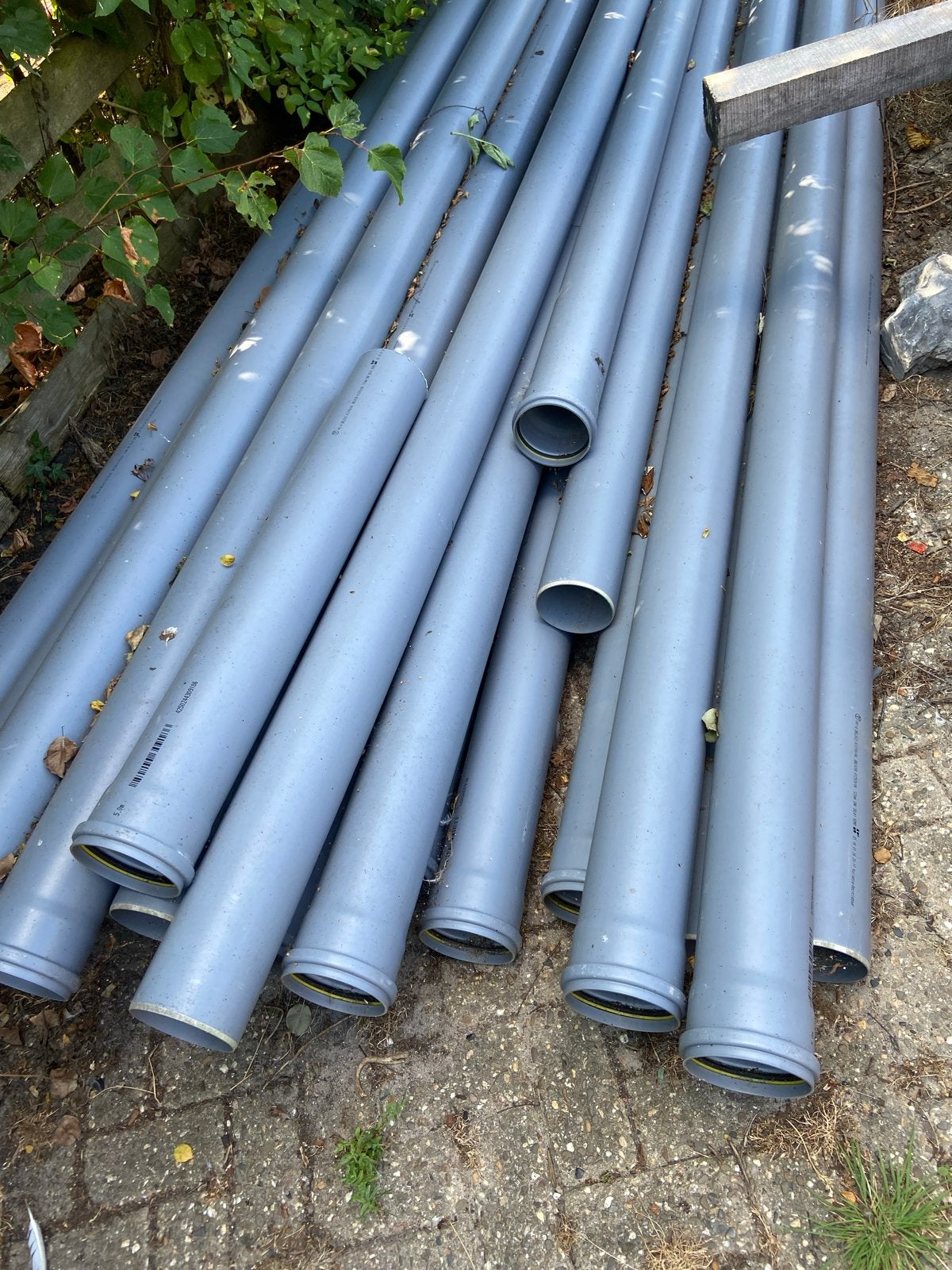 Rioolbuis rond 125mm manchet 5m - 10 stuks, Ophalen, Afvoer, Pvc, Nieuw
