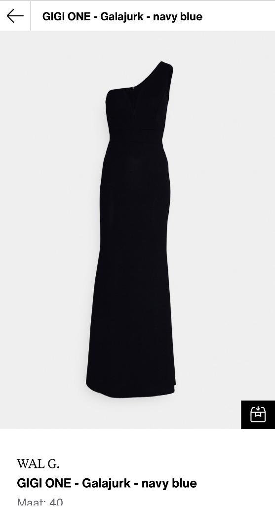 Donkerblauwe galajurk, Kleding | Dames, Maat 38/40 (M), Blauw, Wall G, Nieuw