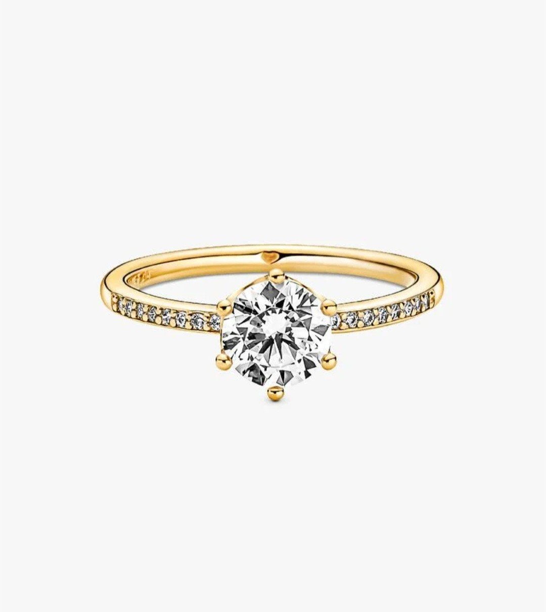 Pandora: prachtige ring goud kroon solitaire maat 60 NIEUW, Ophalen, 19 tot 20, Nieuw, Dame