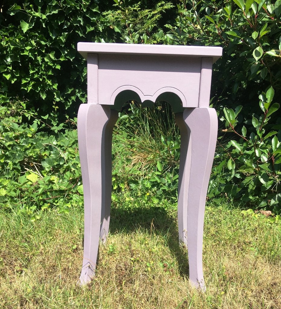 charmant tafeltje vintage - lila - taupe - franse stijl, Ophalen, Zo goed als nieuw, Tafel(s)