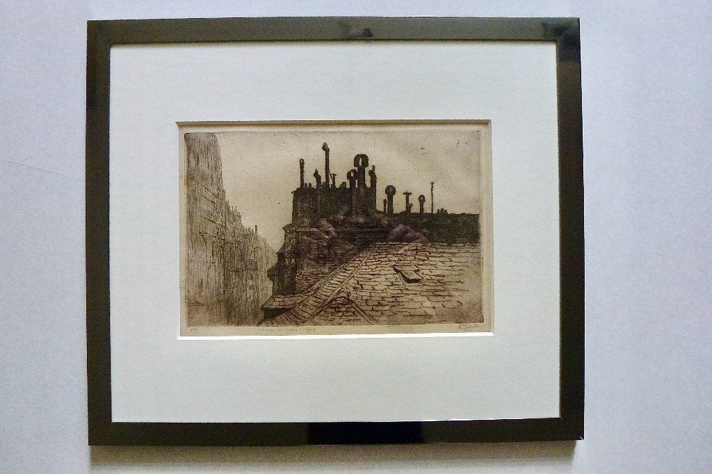 Philip Zilcken 1857 - 1930, 18 cm, 26 cm, Ets, Stadsgezicht