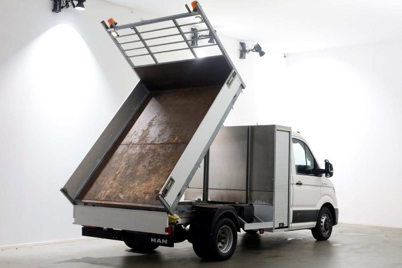 MAN TGE 5.180 2.0 177pk E6 L2H1 Kipper Dubbel Lucht Trekhaak, Dealer onderhouden, Achterwielaandrijving, Gebruikt, Euro 6