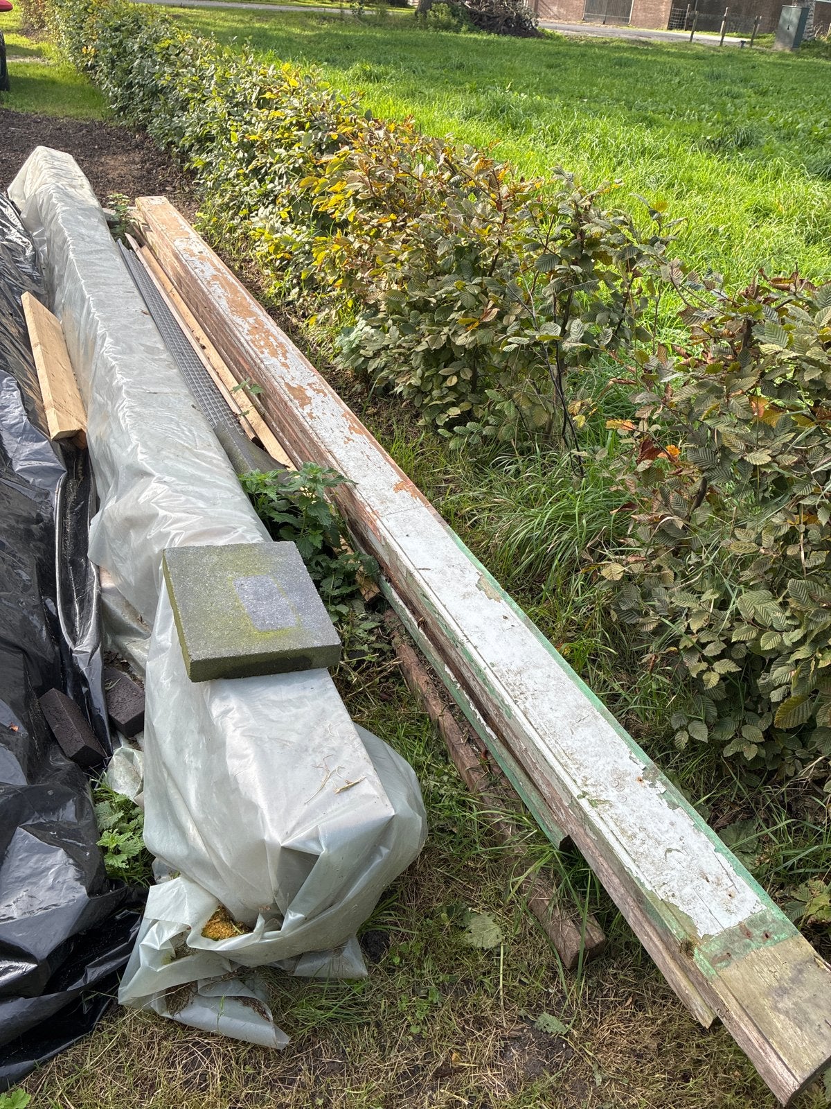Gebruikte houten balken en planken, Ophalen, Gebruikt, Balk, Overige houtsoorten