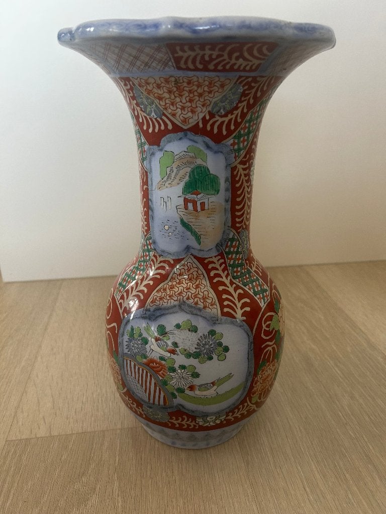 Europese vaas in Imari-stijl, Ophalen of Verzenden