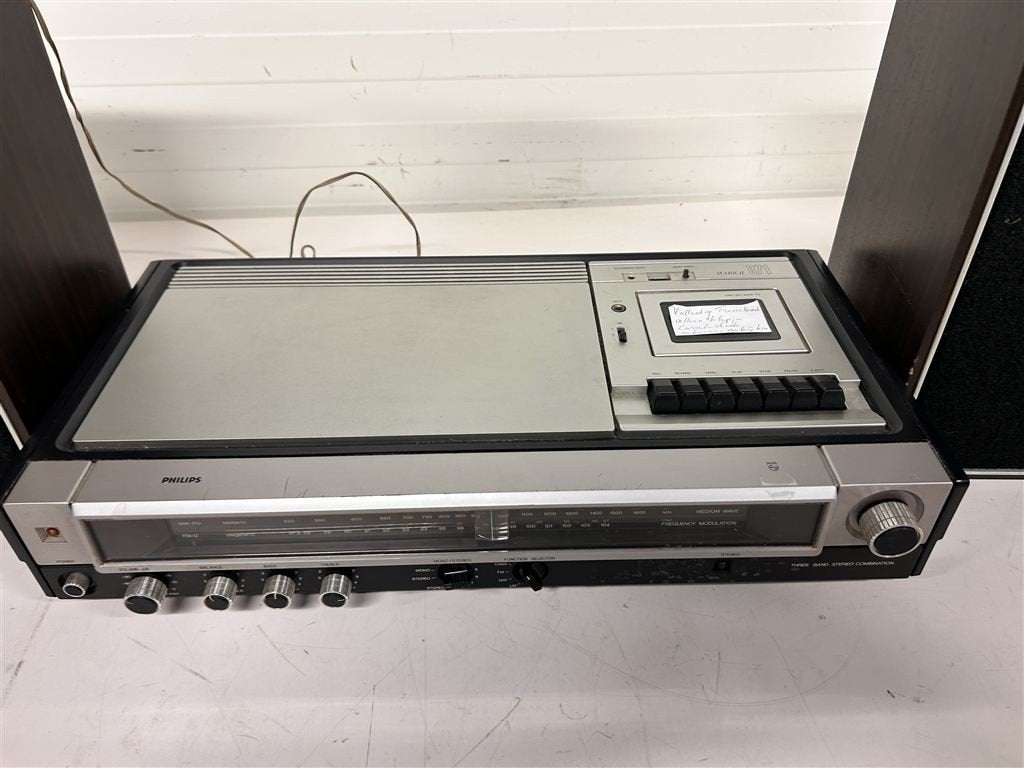 A7537. Philips 871 Mark II cassettedeck plus speakers, Audio, Tv en Foto, Ophalen, Philips