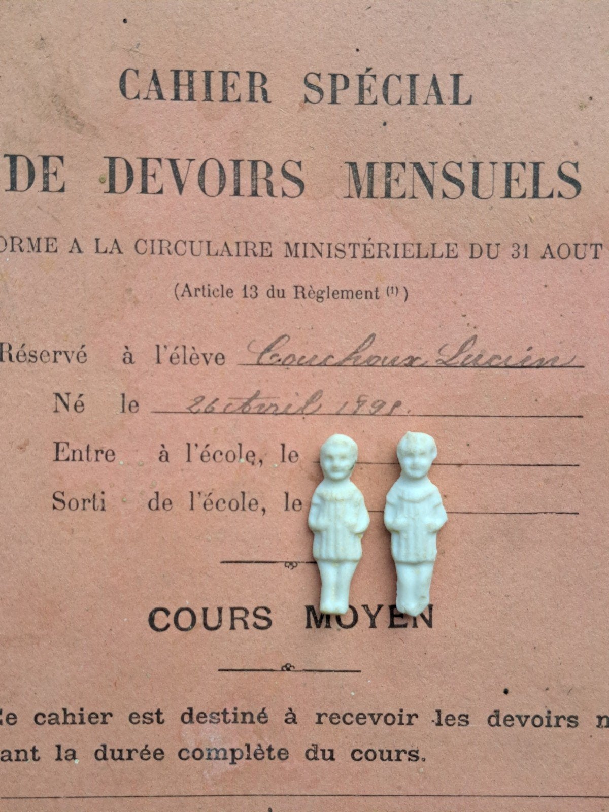 fèves antiek 2x frankrijk frozen charlottes 2.5 cm 1880-1920, Verzenden