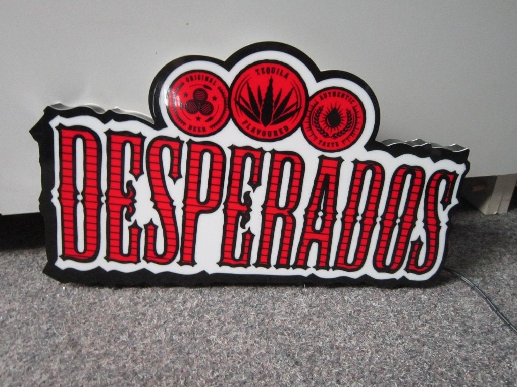 DESPERADOS LED LICHTRECLAME, Verzamelen, Biermerken, Ophalen, Nieuw, Overige typen, Overige merken