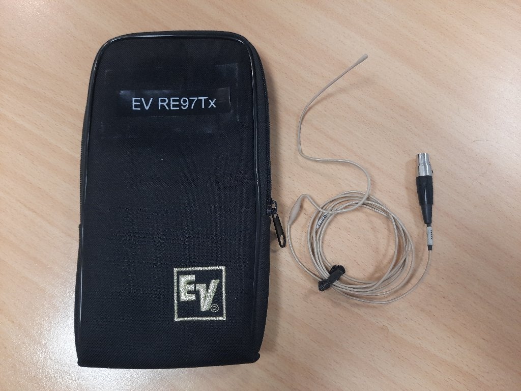 Electro Voice RE-2 & RE97Tx draadloze mini earset microfoons, Ophalen of Verzenden, Gebruikt, Zangmicrofoon, Draadloos