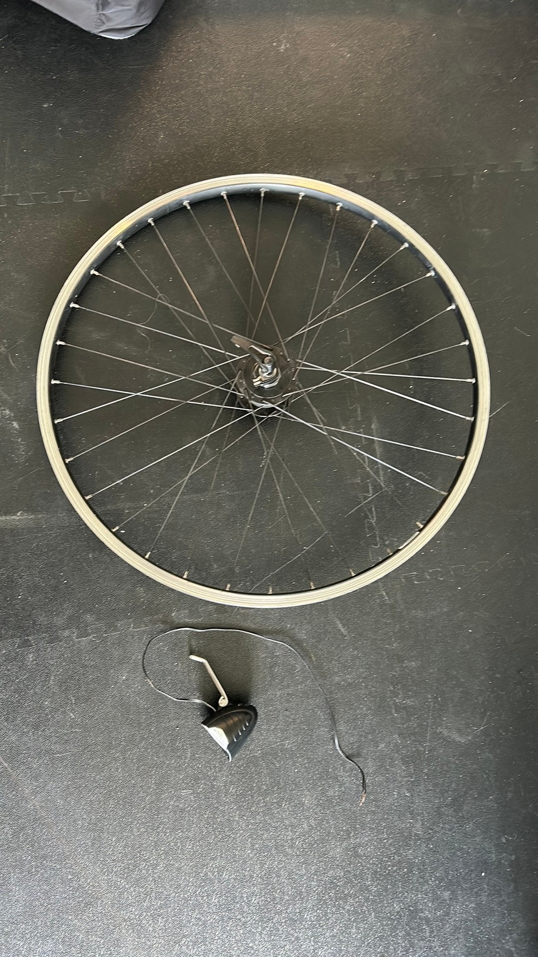 RYDE Sputnik fietswiel met verlichting en dynamo, Wiel, Gebruikt, Ophalen of Verzenden, Aluminium