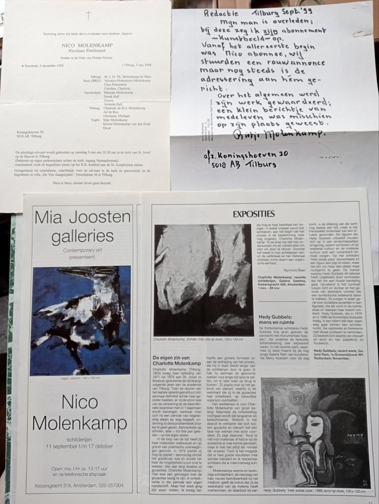 Nico Molenkamp Charlotte Molenkamp documentair archief, Ophalen of Verzenden