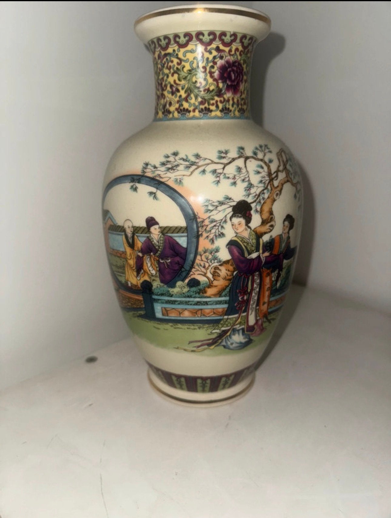 Vintage Chinese FamilleRosevaas porselein gemerkt Jingdezhen, Antiek en Kunst, Antiek | Vazen, Ophalen