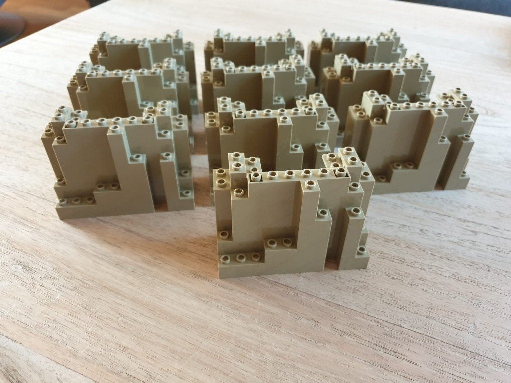 Partij N12=10x Nieuwe Lego rotsen Dark Tan (Meerdere setjes)
